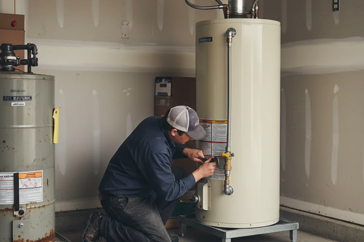 Water heater and shutoff valve replacement in Nokomis